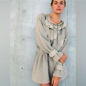 NWT Free People Hoodie Dress in Gray